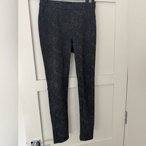 Black Paisley Patterned Leggings